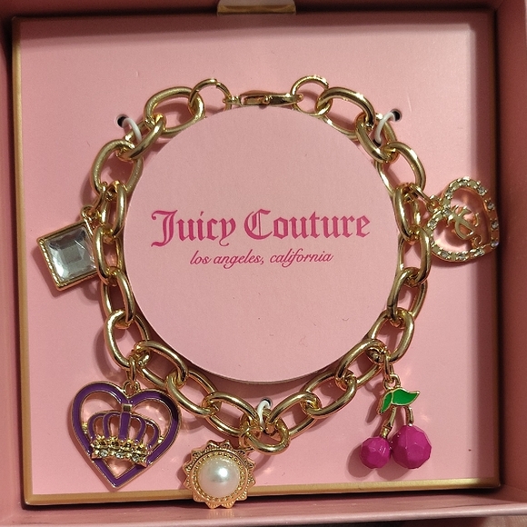Juicy Couture Gold and Pink Charm Bracelet - Picture 2 of 13
